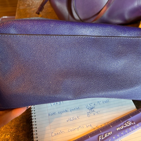 Coach Purple Leather Tote Bag - Picture 3 of 3
